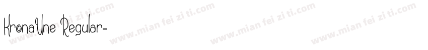KronaUne Regular字体转换